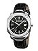 Wenger 01.1141.110 Men's Edge Index Stainless Steel Case Black Leather Strap Band Black Dial Silver Watch