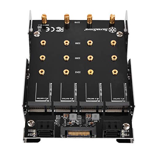SilverStone Technology 3.5" to 4 X M.2 SATA Adapter SDP11