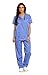 Just Love Women's Scrub Sets Six Pocket Medical Scrubs (V-Neck With Cargo Pant), Ceil, Small