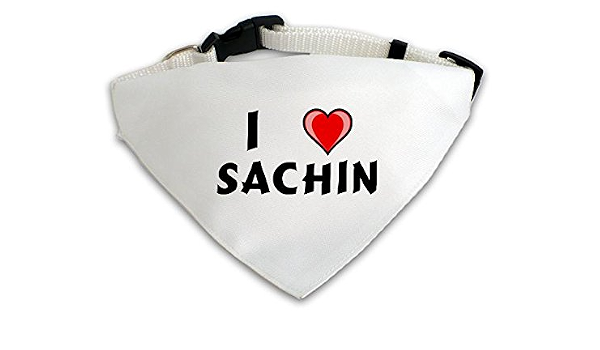Dog Bandana with I love Sachin 
