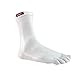 injinji Sport Original Weight Crew Coolmax Socks, Medium, White