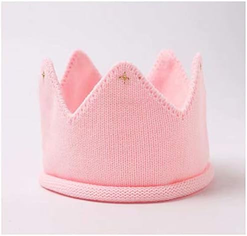 Waymeduo New Handmade Newborn Baby Girl Boy Crochet Knit Crown Hat Photography Prop