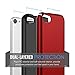 MoKo Case Fit iPod Touch 2019 Released iPod Touch 7 / iPod Touch 6 / iPod Touch 5, 2 in 1 Shock Absorbing TPU Bumper Ultra Slim Protective Case with Hard Back Cover - Red