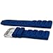 24mm Drak Blue Waterproof Silicone Rubber Watch Wristwatch Strap Band for Fossil Watch Replacement