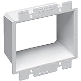 Arlington Industries Inc. BE2-1 Electrical Outlet Box Extender, 2-Gang, White, 1-Pack