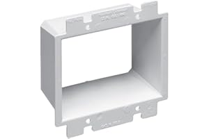 Arlington Industries Inc. BE2-1 Electrical Outlet Box Extender, 2-Gang, White, 1-Pack