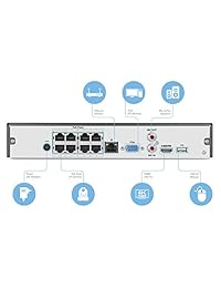 Amcrest 8CH 4K Sistema de cámaras de seguridad con H.265 4K (8MP) NVR, (4) x 4K (8 megapíxeles) IP67 Cámaras IP POE de bala de metal a prueba de agua (3840x2160), preinstaladas Disco Duro de 4TB (negro)