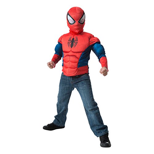 Italian Spiderman Costumes - Imagine by Rubie's Marvel Child's Spider-Man Muscle Chest Shirt