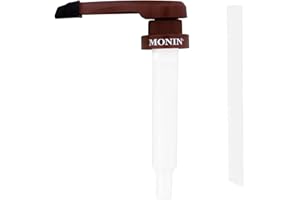 Monin - Sauce Pump, Only Compatible with 64 oz Monin Gourmet Sauce, Approximately 1/2 oz Per Pump, Recommended for Dark Chocolate Sauce (Brown)