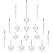 youseexmas Glass Icicle Christmas Ornament Pack of 18