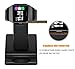 Aresh Compatible with Fitbit Ionic Charger, 3.9 feet Cable Cradle Holder USB Charging Dock Station Cable Compatible Fitbit Ionic Smartwatch, Stand for Mobile Phone(NOT Work with Ionic case) (Black)