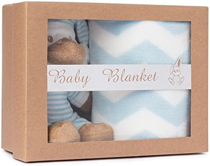 Snowman Soft Toy with Blanket Baby Duck Blue
