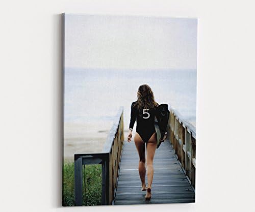 Wall Art Chanel Surfer Girl #5 Supermodel Poster Fashion Print on Canvas Decor Kate Moss 20"x28" 973