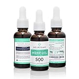 Neurogan Hemp Oil Supplement for Pain 500mg (1 Fl oz), Organic, Sleep Aid, Anti Anxiety and Inflammation, 3-Pack