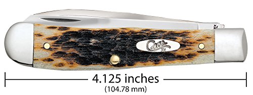 CASE XX WR Pocket Knife Amber Jigged Bone Equestrian's Knife Item #144 - (6254Hp SS) - Length Closed: 4 1/8 Inches - Thumbnail 2