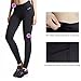 BALEAF Women's Ankle Legging Athletic Yoga Hiking Workout Running Pants Inner Pocket Non See-Through Black Size L