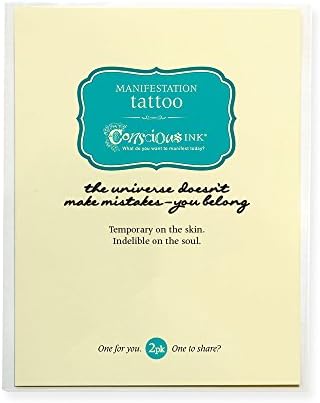CONSCIOUS INK MANIFESTATION TATTOO 2-PACK "THE UNIVERSE DOESN'T MAKE MISTAKES" (SET OF 2)