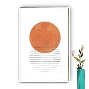 Framed Canvas Wall Art for Living Room, Bedroom Abstract House Canvas Prints for Modern Home Decoration Ready to Hang - 16"x24" inches