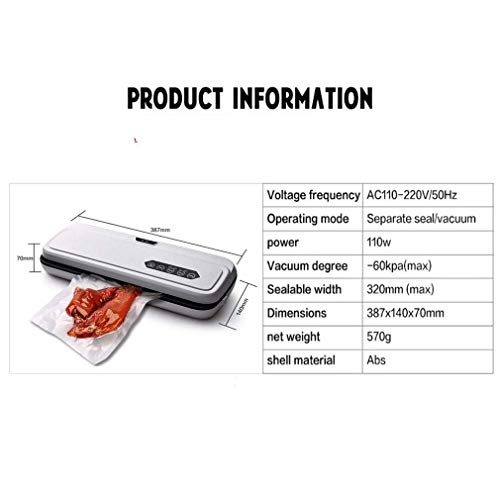 YFGQBCP vakuumiergerät Vakuumierer, Vakuumversiegelungssystem Automatische Sealer Maschine for Food Saver und Sous Vide… – Bild 8