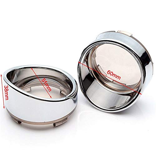 ZYTC Smoked Turn Signal Light Lens Cover Lenses Chrome Visor Ring for Harley Dyna Street Glide Road King