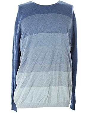 Calvin Klein New Blue Striped Crew Neck Sweater XL