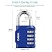 ORIA Combination Lock, 4 Digit Combination Padlock for School, Employee, Gym and Sports Locker, Case, Toolbox, Fence, Hasp Cabinet and Storage, Blue and 2 Pack