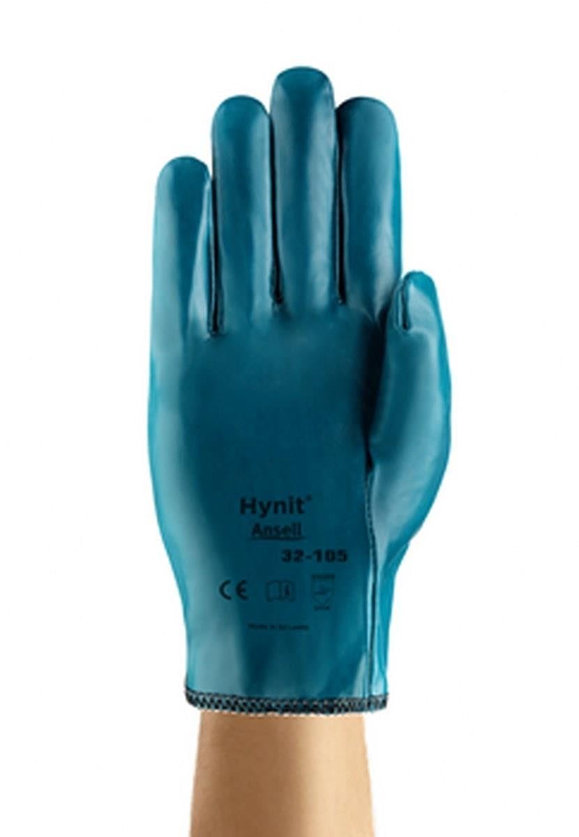 Ansell Hynit 32-105 Work Gloves with Liquid-Repellent Impregnation, Special Nitrile Formulation, Excellent Resistance to Abrasion and High Flexibility, Men Women, Size XL (12 Pairs)