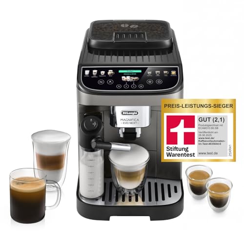 De'Longhi Magnifica Evo Next - Kaffeevollautomat 13 Getränke Titan