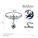 Holylove Blue Statement Necklace Chain for Women Daily Party Bachelo Wedding Club Show Gift Box-HLN00012 Blue