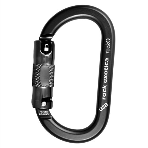 Rock exotica rocko auto-lock black carabiner c3a-b