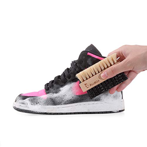 Shoe Cleaning Brush/Scrub Brush by Alloda - [Upgrade] Protect Double Sided Soft & Hard Sneaker Cleaner Brush by 100% Boar & Nylon bristle - Thumbnail 5
