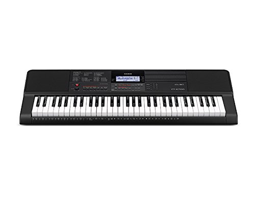 Casio CTX700 61-Key Touch Sensitive Portable Keyboard with Power Supply