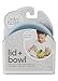 modern-twist Snack Set, Food-Grade Silicone, Waterproof, Dishwasher, Freezer Safe, Reusable Snacking Bowl & Lid – Blue, 7 fl. Oz