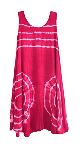 India Boutique Flare Tie Dye Knit Tie Dye Dress in 5 Tie Dye Color Combos. (Fuschia)