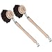 Redecker German-Made Horse Hair Bristle Dish Brush, Soft All-Purpose Scrubber for Kitchen & Household with Strong Horse Hair Bristles, 1-1/2 inch Replaceable Brush Head, Set of 2, 9-inches Long