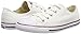 Converse Women's Dainty Canvas Low Top Sneaker, White, 7.5 M US