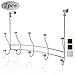 2pcs Mebbay Over The Door 10 Hooks Rack, Heavy Duty Door Hanger Organizer for Clothes Towels, Silver