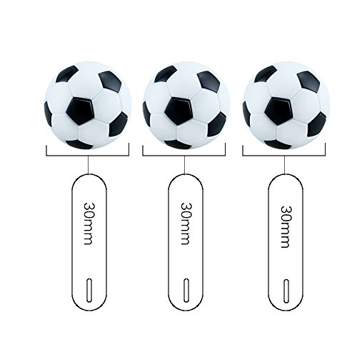 12pcs Acmer Mini Table Soccer Foosballs (white and black)