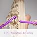 Hair Straightener，Flat Iron For Hair Styling: 2 In 1 Curling And Straightening For Women, For All Hair Types And Lengths – Non-Damaging Ceramic Plates, Adjustable Temperature (purple)thumb 1