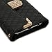 Galaxy S6 Edge Plus Case,CASELAND [Grid Feature] Handbag Folio Cover PU Leather Wallet Case Crystal Button With Lanyard And Sling Case For Samsung Galaxy S6 Edge Plus Black
