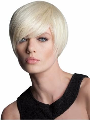 Women Wigs Straight Short Light Blonde Wigs Heat Resistant Synthetic Hair Wigs 10 Inch