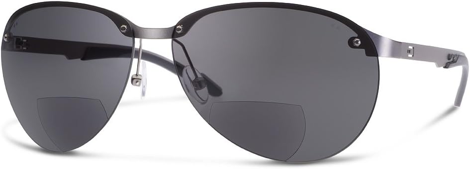 Dual NV2 Bifocal Reading Sunglasses, Designed for Aviators and Casual Use