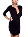 Leadingstar Women's Casual Round Neck 3/4 Sleeve Hem T Shirt Cotton Dress