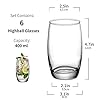 Amisglass-Highball-Glasses-Pack-of-6-Glassware-Tondo-with-Heavy-Base-Lead-Free-Water-Juice-Drinking-Glasses-39cl-Tableware-Glass-Perfect-for-Home-Restaurants-and-Parties Amisglass Highball Glasses Pack of 6, Glassware Tondo with Heavy Base, Lead-Free, Water Juice Drinking Glasses 40cl…
