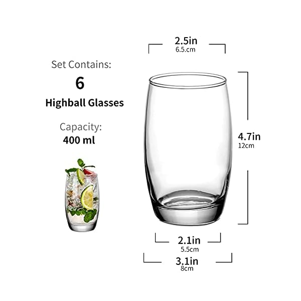 Amisglass-Highball-Glasses-Pack-of-6-Glassware-Tondo-with-Heavy-Base-Lead-Free-Water-Juice-Drinking-Glasses-39cl-Tableware-Glass-Perfect-for-Home-Restaurants-and-Parties Amisglass Highball Glasses Pack of 6, Glassware Tondo with Heavy Base, Lead-Free, Water Juice Drinking Glasses 40cl…