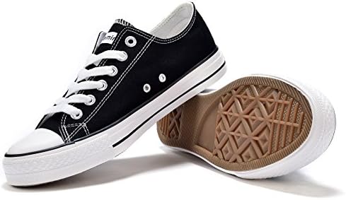 Unisex Adults CVS Comfort School Fashion Exclusive Urban Street Goth Style Basketball Lowtop Low Top Canvas Sneakers Trainers All Star Chuck Shoes for Mens Guys Ladies Womans 37 US Size 6 Black