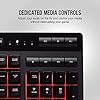 Corsair K55 RGB Membrane Gaming Keyboard (6 Programmable Macro Keys, 3-Zone RGB Backlighting, Multimedia Controls, UK…