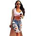 Fashion Story Hot Pants Mini Jeans Shorts Women American US Flag Denim