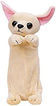 Grocery House Cartoon Animal Dog Soft Plush Cosmetic Makeup Storage Pencil Pouch Stationery Case (Chihuahua)