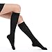 Fytto 1007 Women’s Compression Socks – Stylish, Lightweight & Breathable 15-20mmHg Flight Stockings – Professional Support for Business & Travel, Classic, Black, Large